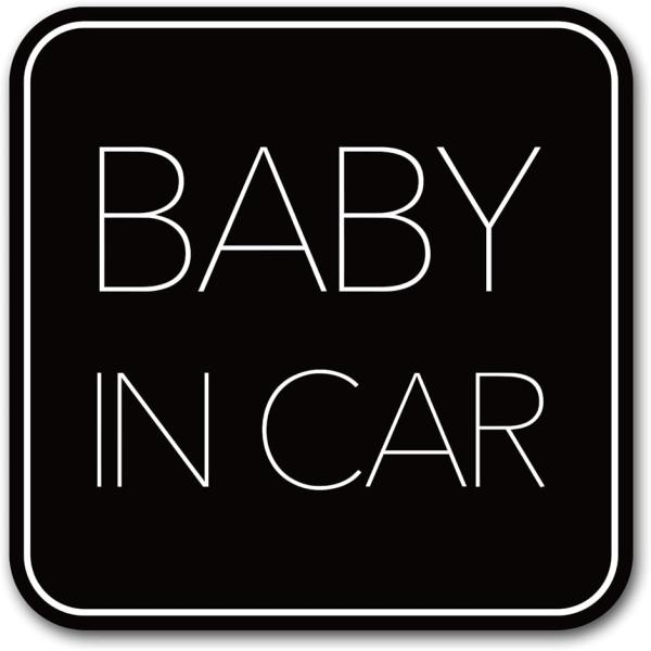 他サイト： ベビーインカー Baby in car 赤ちゃん乗ってます(ブラック)の商品画像