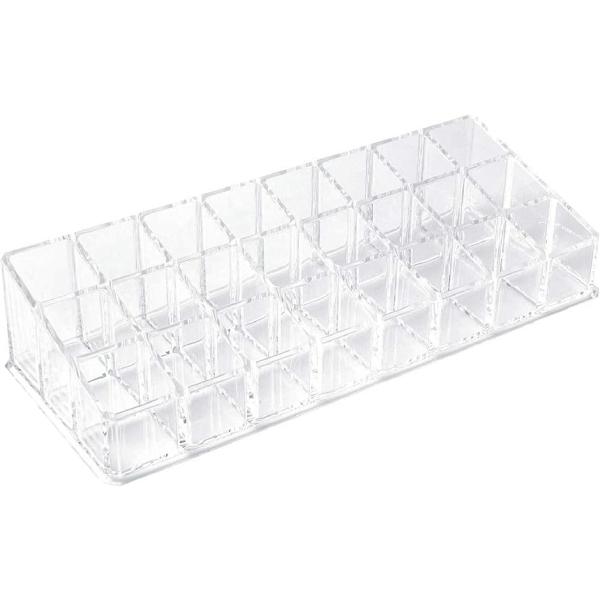 「最大24本の大容量収納・高品質 アクリル製 リップスティックスタンド」3列x8列の合計24本の収納スペース。卓上の化粧品・小物の整理整頓に最適です。「見た目もスタイリッシュ。シンプルデザインのアクリルスタンド」透明度が非常に高くオシャレな...
