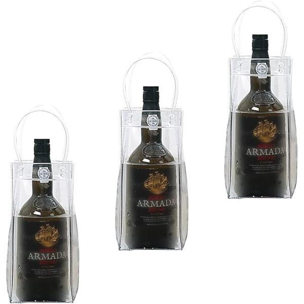 ワインバッグ 3個セット アイスクーラーバッグ ワインクーラー ワインボトルバッグ 保冷 氷 シャンパン 焼酎 日本酒(3個)