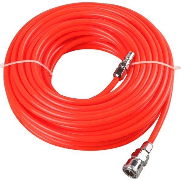 エアーホース 内径5mm 外径8mm カプラー 付き エアブラシ(赤,  10m)