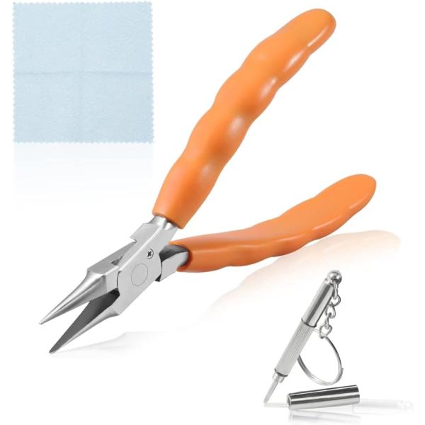 バリエーションコード : 2B4LY8TV52「使用法」眼鏡フレームやノーズパッドの調整・修理に最適です。眼鏡技師のためのプロの眼鏡組み立ておよび修理ツール。「素材」ステンレス素材は表面の耐食性を向上させ、プライヤーの耐用年数を効果的に延ば...