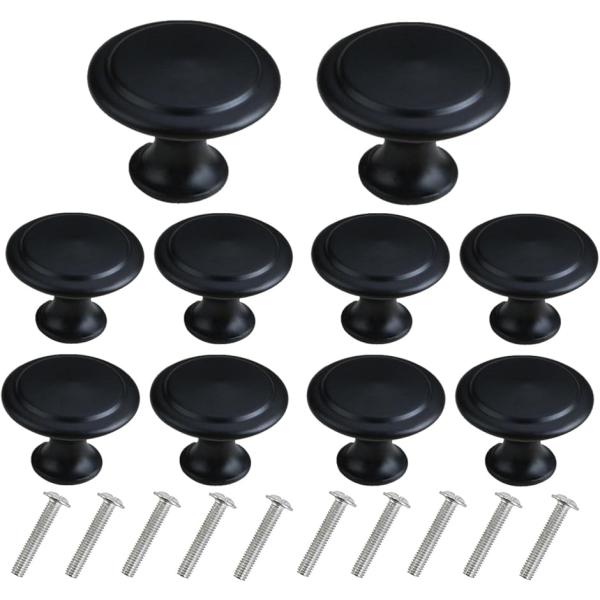 他サイト： 引き出しノブ 取手 取っ手 つまみ ハンドル カスタム おしゃれ 家具 10個セット(ブラック)の商品画像