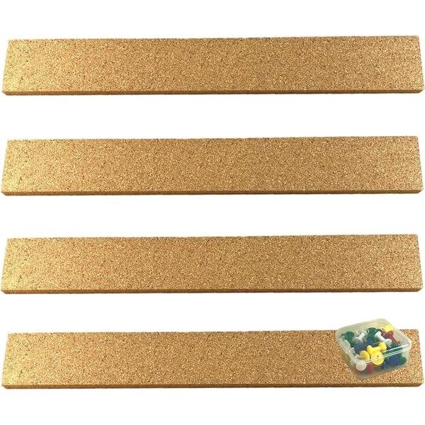 他サイト： スリム コルクボード 軽量 枠なし 壁掛け 画鋲 両面テープ付き 宣伝欄 壁掛け写真飾り 押しピン付き(4本セット)の商品画像