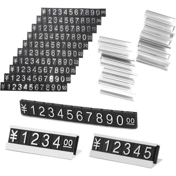 他サイト： プライスカード プライス台 セット プレート 値札 キューブ 価格表示(シルバー)の商品画像