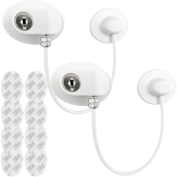 他サイト： ドアロック 後付け 鍵 施錠 子供 引き戸 赤ちゃん 携帯ドアロック ドアロック子供 子供ドアロック 冷蔵庫 (ホワイト)の商品画像