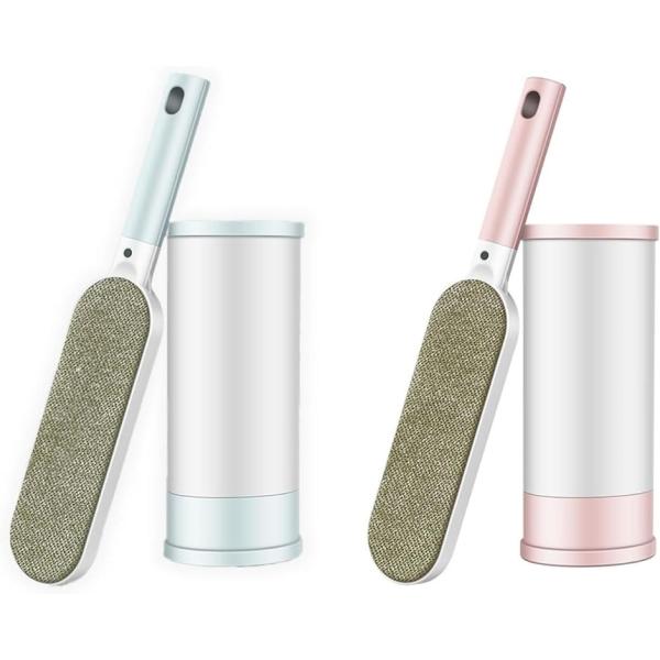 バリエーションコード : 2B90DQ8NO3洋服ブラシは2本セットが便利：クローゼット、玄関、車、リビングにそれぞれ置いて、いつでもどこでもサッと使用するだけ。気づいたときにひとなでするだけで、ペットの毛やホコリをキャッチしてくれます。静...