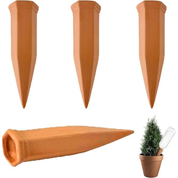 水を入れたペットボトルや空き瓶を利用して土に差し込むだけで植物に自動的に給水ができる水やり装置です。ペットボトルや空き瓶に入れた水が徐々にこの自動水やり器を通して土壌に浸透して土壌の湿潤状態を一定にコントロールしてくれます。水1Lでおよそ5...