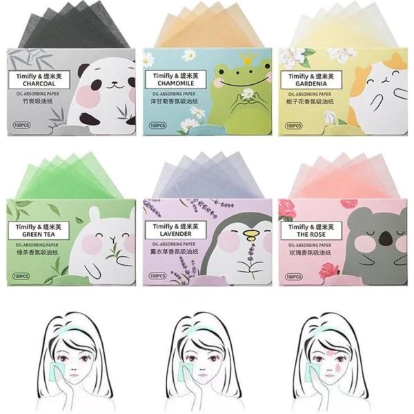 「セット内容」色違いのあぶらとり紙6パック、各パック100枚入り、合計600枚入り。かわいいパッケージデザインで、とても上品です。「高品質素材」このあぶらとり紙は高品質のバージン木材パルプを使用しており、安全で無害です。ソフトでなめらかな手...