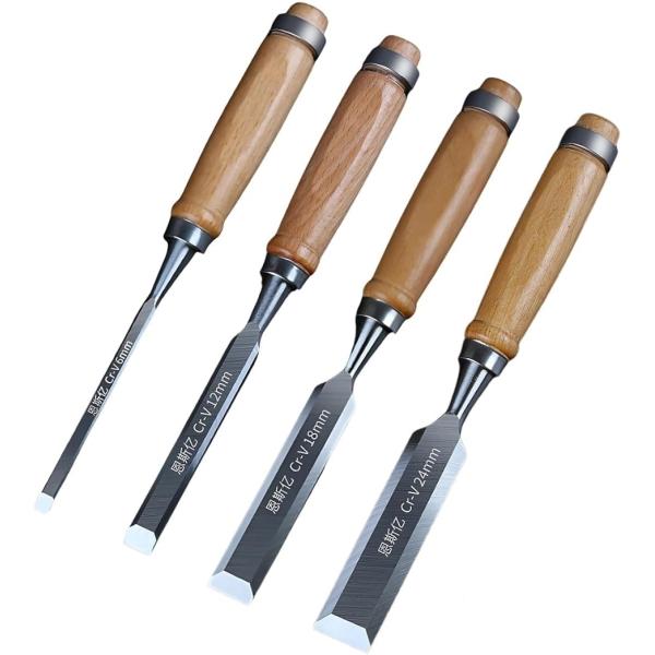 バリエーションコード : 2B9D52QK12「プロフェッショナルも納得の高品質木工ノミセット」この木工ノミセットは、プロの大工やDIY愛好家に最適なツールです。クロムバナジウム合金鋼を使用したブレードは、非常に高い硬度と耐摩耗性を持ち、鋭...