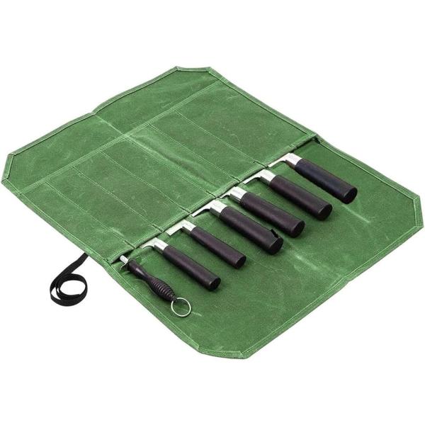 バリエーションコード : 2BJ05F5SL8素材: 高品質で耐久性のあるキャンバス生地を使用しており、包丁や調理道具をしっかりと保護します。この生地は防水性も備えています。収納ポケット: ケース内には7つの収納ポケットが配置されており、包...