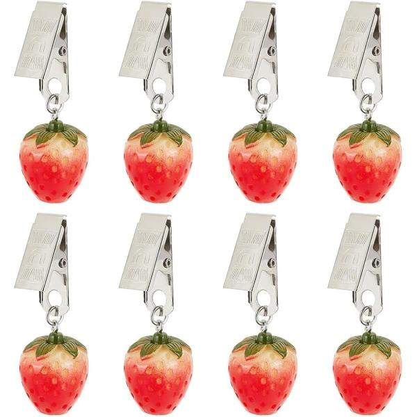 バリエーションコード : 2BJ1HV0IU4テーブルカバークリップ: 鮮やかな色と鮮やかな外観のイチゴの形にデザインされたクリップです。シンプルでボリュームがあり、どんな場面でも使えるアクセサリーです。サイズ：8個入り、長さ約55mm、ク...