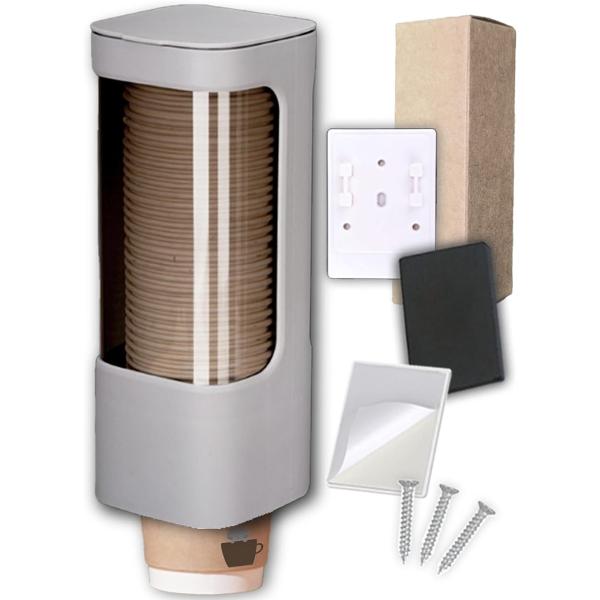 バリエーションコード : 2BJ39P8QC6＊商品サイズ：約W9xD9xH23.7cm（取り付け部品装着部 約8x11cm) ＊本体：PP、ABS ＊対応製品：直径約5〜7.5cm以内の紙コップ 30〜40個 ＊付属品：装着部品、ネジx3...