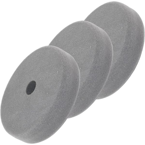 MORYTRADE ポリッシャー パッド ウレタン スポンジ バフ 3点 マジック 150mm (黒,  極細目3個)