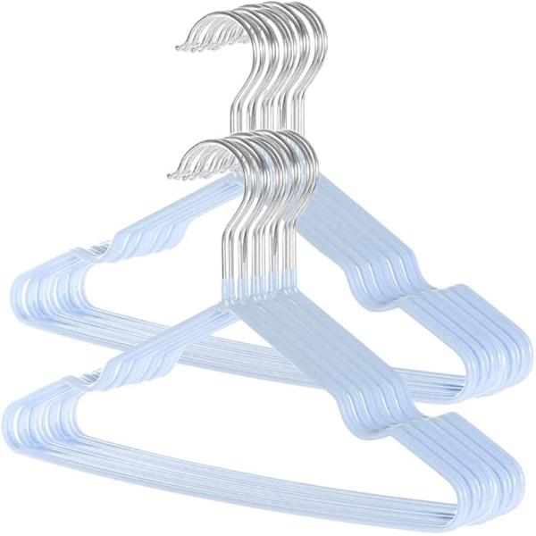 バリエーションコード : 2BJHKHIUP2「お子様の身長」60〜120cm程度まで「サイズ」30x18cm　厚み：0.3cm「本数」20本セット「特徴」表面の特殊なコーティング加工により、洋服が滑りにくい「材質」スチール（PPVコーティ...