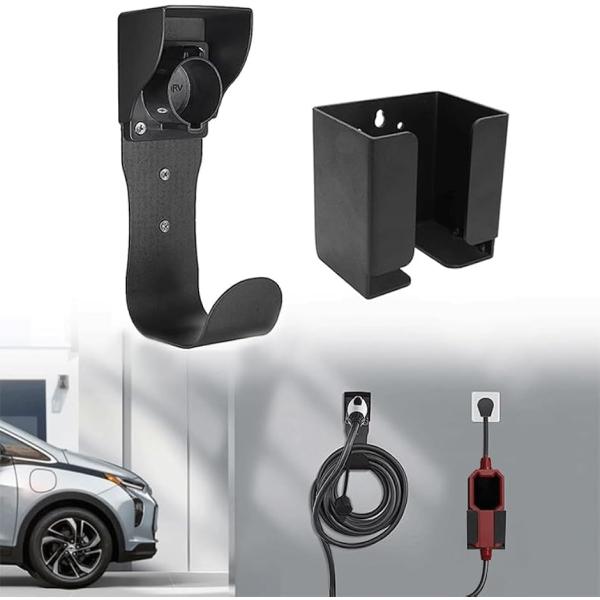 EV充電ケーブル 収納ボックス ev充電器ホルダー 電気自動車 evコードホルダー JI772専用収納 (フック+ホルダー)
