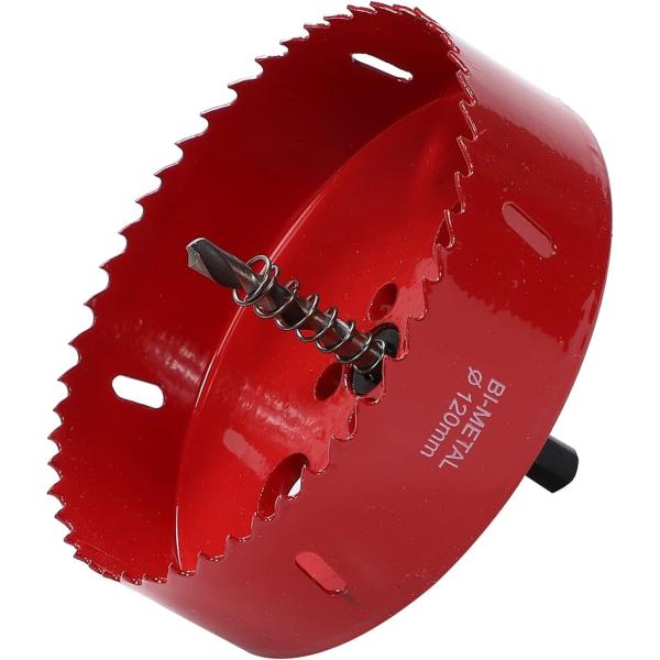 現役大工が推薦 バイメタル ホールソー ホルソー 穴あけ 切削 工具 (レッド,  120mm)