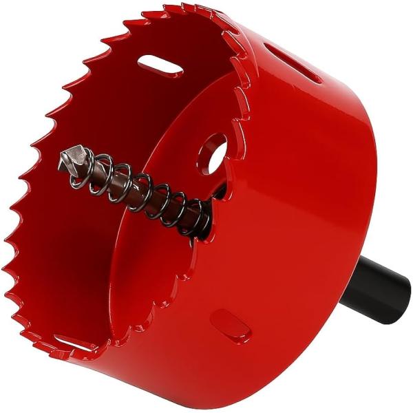 現役大工が推薦 バイメタル ホールソー ホルソー 穴あけ 切削 工具 (レッド,  110mm)
