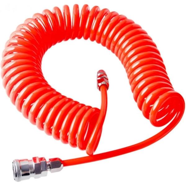 バリエーションコード : 2BJW2JSRO3「柔軟なPUスパイラルホースで作業効率を加速」軟質塩化ビニールに比べ、弾力性と柔軟性に富むポリウレタン樹脂素材を採用したスパイラルエアホースです。しなやかで柔らかく、耐摩耗性や耐油性、軽量性など...