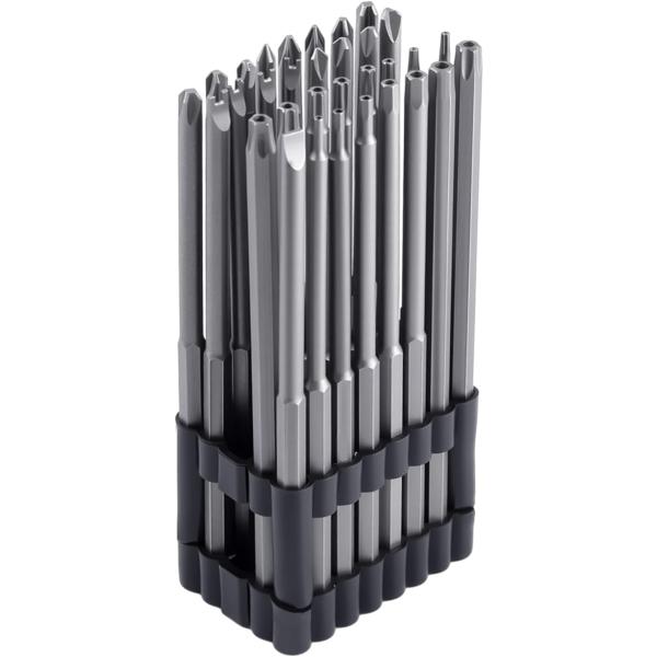 包括的な32ピースビットセット:ポジドライブ、フィリップス、スロット、トライウィング、トルクセット、スパナなどの8種類のビットと、さまざまなアプリケーションで標準および耐タンパーネジに取り組むのに適した特殊な改ざん防止トルクスおよび六角ビッ...