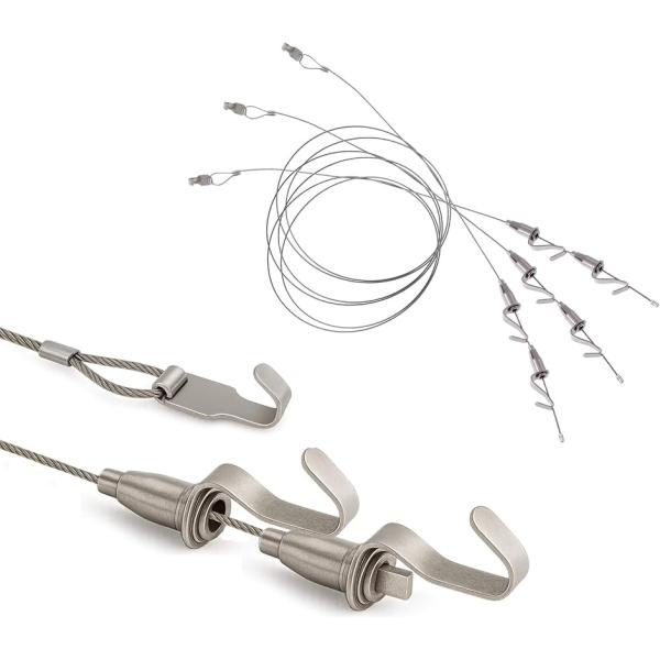 バリエーションコード : 2BU15CCHRK「ピクチャーレール対応」ピクチャーレール（額縁用レール）に簡単に取り付け可能。個展・ギャラリー・家庭のインテリアに最適。「高さ調節が自由」ワイヤーの長さを自在に調整でき、額の位置や展示高さを素早...