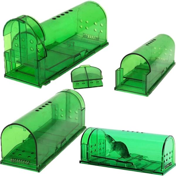 「ネズミを捕獲できる」ネズミが踏み板を踏むとドアが閉まって中に閉じ込めます。薬を使うことなく、ネズミを傷つけずに捕まえることができます。子どもやペットがいるおうちでも安心です。「中が見える透明ケース」透明なケースで中にねずみが入っているかす...