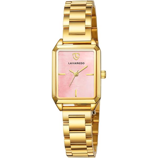 バリエーションコード : 2BUFL3F08Fエレガントな腕時計：女性用スクエア　ウォッチは簡潔で洗練されたデザインを採用しており、長方形のケースと簡潔な文字盤は時間の読み取りに便利であり、贅沢なメッキ素材が全体のデザインに優雅さを加え、フ...