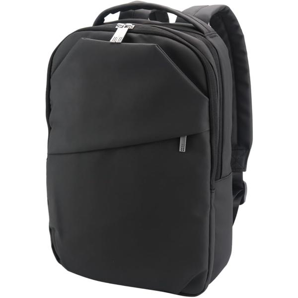 スマートリュック ビジネス・通勤 薄型 撥水 軽量 A4 14インチPC収納可能(ブラック,  38cmx28cmx8cm)