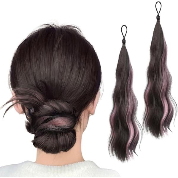 バリエーションコード : 2BUP5WV1CT「子どもから大人まで使えるカラーヘアエクステ」 鮮やかなカラーメッシュがアクセントになるヘアエクステ2本セットです。1本あたり約50cmのロングタイプで、ポニーテールやツインテールなどに自然にな...