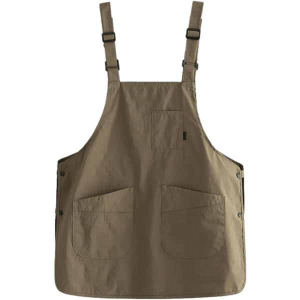 バリエーションコード : 2BUS5FTF0G「シンプルな脱着で快適装着」かぶるだけで使えるベストタイプのワークエプロンです。ひもを結ぶ手間がないため、作業やアウトドアの手間が省け、すぐに動き出せます。前後対称なデザインで、どの向きでも使え...