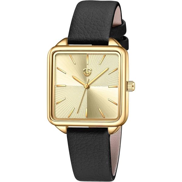 バリエーションコード : 2BUSPUPJNLレトロな女性腕時計：クラシックでレトロなレディース腕時計、高品質の樹脂ガラス文字盤/レトロな方形文字盤/洗練された革ベルトは、日常のシーンに適しており、パーティー、パーティー、結婚式の着用にも対...