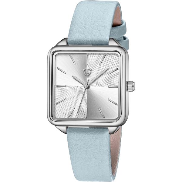 バリエーションコード : 2BUSPUPJNLレトロな女性腕時計：クラシックでレトロなレディース腕時計、高品質の樹脂ガラス文字盤/レトロな方形文字盤/洗練された革ベルトは、日常のシーンに適しており、パーティー、パーティー、結婚式の着用にも対...