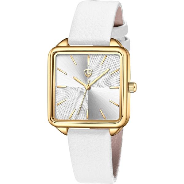 バリエーションコード : 2BUSPUPJNLレトロな女性腕時計：クラシックでレトロなレディース腕時計、高品質の樹脂ガラス文字盤/レトロな方形文字盤/洗練された革ベルトは、日常のシーンに適しており、パーティー、パーティー、結婚式の着用にも対...