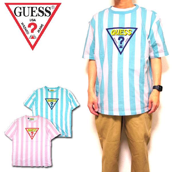 ゲス Guess Tシャツ ミッキー ディズニー メンズ レディース Ml2k7773dm Triangle Logo Striped ブランド Gu 006 Reason 通販 Yahoo ショッピング