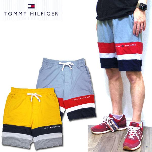 トミーヒルフィガー メンズ ハーフパンツ スウェット 切り替え Logo  