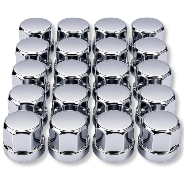 ナットキャップ 適合ナット 33mm 64個セット ISO 低床車両 大型トラック用 ホイールナットキャップ ナットカバー メッキ デコトラ (ABS 平形)