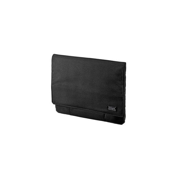 ●大容量の２段式ポケットで、タブレットとペンやメモ帳などの小物をまとめて収納できます。●スリムな形状で鞄にいれてもかさばりません。●タブレット収納部の内装はやさしい起毛素材を採用し、機器を傷つけません。●どんな場面にも合う、シンプルデザインです。