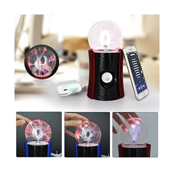 Bluetooth プラズマ ボール スピーカー 稲妻 静電気 サンダーボール 高