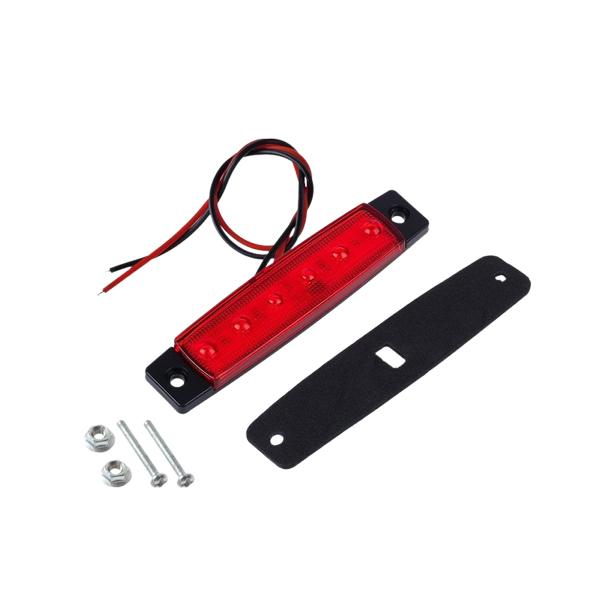 LED 6連 マーカーランプ 角型 サイドマーカー 正面発光 トラック 車 汎用 外装