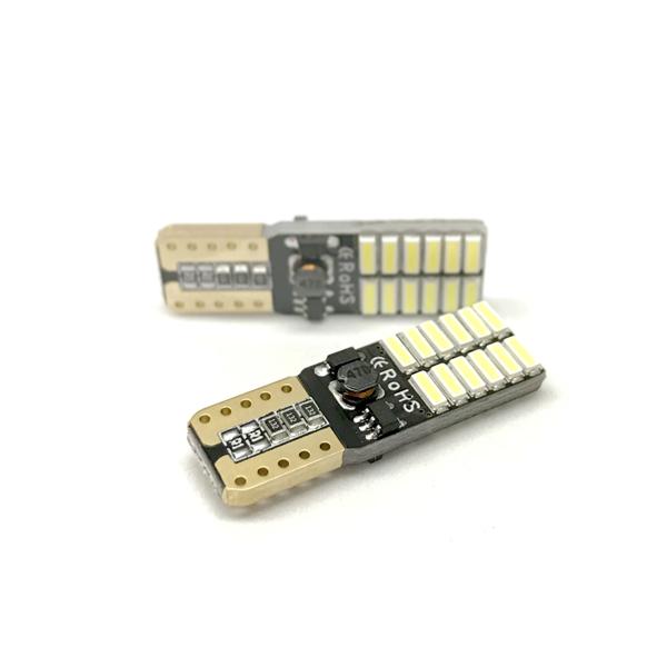 T10 SMD 4014 24灯 2個セット 6000k 600LM 4.8W ポジション ルームランプ 超高輝度 LED ウェッジ球 外装