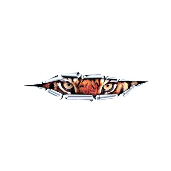 覗く 虎 ステッカー トリックアート 猛獣 カスタム TIGER タイガー のぞく トラ