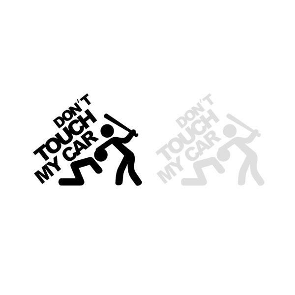 防犯 ステッカー DON'T TOUCH MY CAR ドンタッチマイカー いたずら防止 狂暴 カスタム シール リアガラス sticker 外装