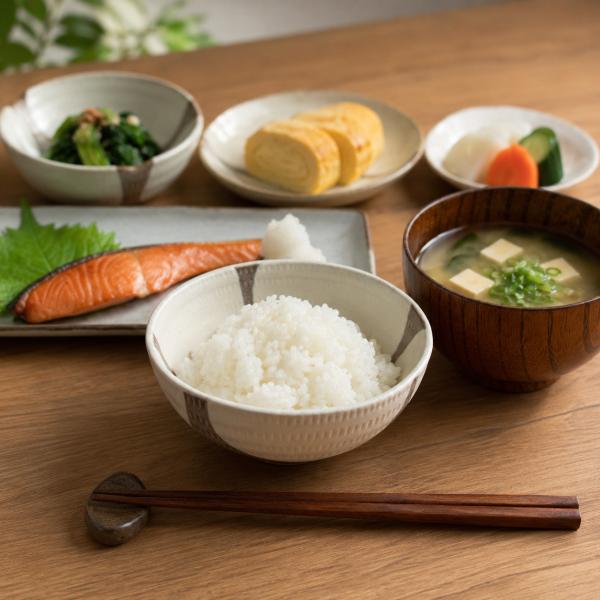 小石原焼 翁明窯元 マットな質感と土の温もり お茶碗（小） 四方掛け 和食器 飯 陶器 和食器 飛鉋