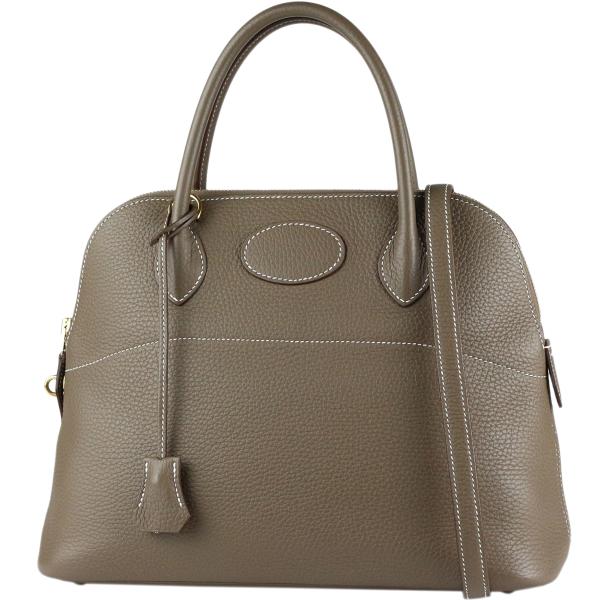 〔美品〕HERMES/エルメス　ボリード31（2WAYハンドバッグ）　トリヨンクレマンス　エトゥープ/エトープ×ゴールド金具　B刻印（2023年製）