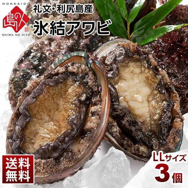 あわび 鮑 アワビ 礼文 利尻島産 氷結アワビ Llサイズ 3個 送料無料 ギフト 北海道 食品 貝 海鮮 お土産 お取り寄せ プレゼント お返し 贈答 A10 島の人 礼文島の四季 北海道ギフト 通販 Yahoo ショッピング