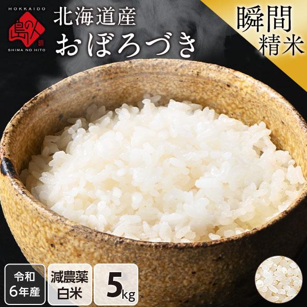 北海道産 令和6年産 おぼろづき 無洗米 白米 精米 お米 5kg 2袋 令和6年産 北海道産 おぼろづき 精米 お試しパック 450g (3合) メール