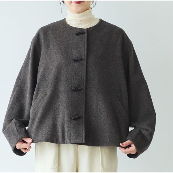 yuni 【30%OFF】yuni ユニ ウールスーパー120ビーバー トグルボタン