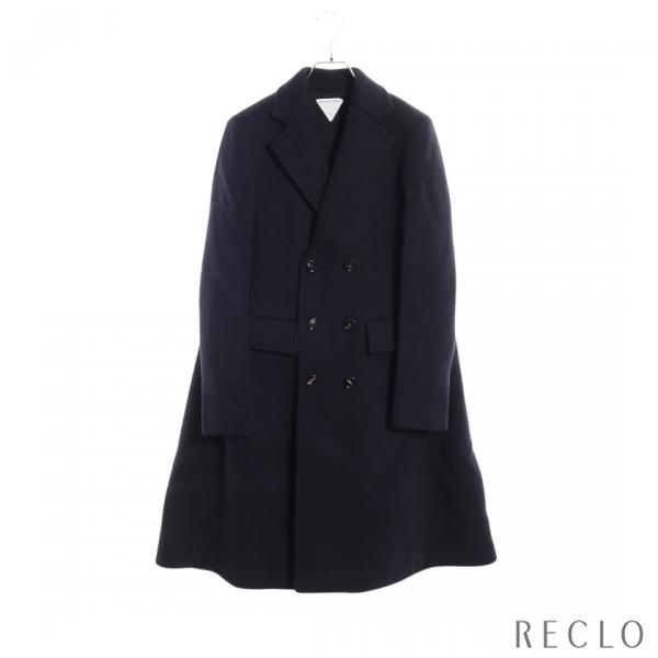 ボッテガヴェネタ　ネイビー　ウールカシミアワンピース ボッテガヴェネタ ネイビー ウールカシミアワンピース BOTTEGA