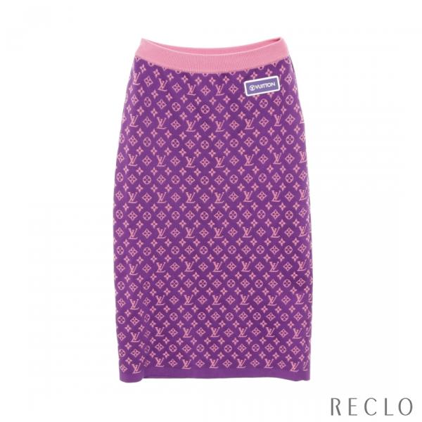 ルイヴィトン LOUIS VUITTON ヴィタミンズ スポーティ スカート シルク