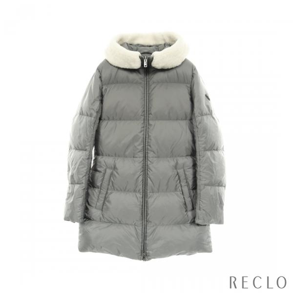 PRADA（プラダ） ダウンコート グレー フード付き レディース 中古