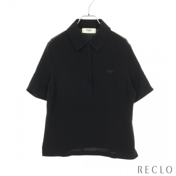 FENDI ポロシャツ　ブラック　極美品 直営店買付】☆FENDI☆short-sleeve polo shirt (FENDI/ポロシャツ